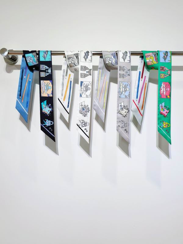 Hermes silk ribbon 5X86cm E051738